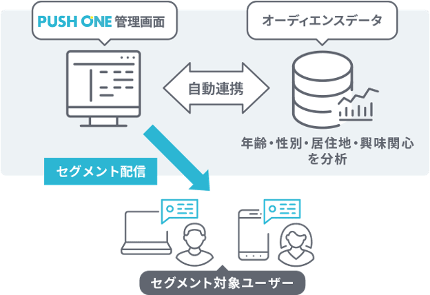 DMP連携セグメント配信説明画像